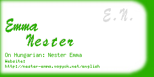 emma nester business card